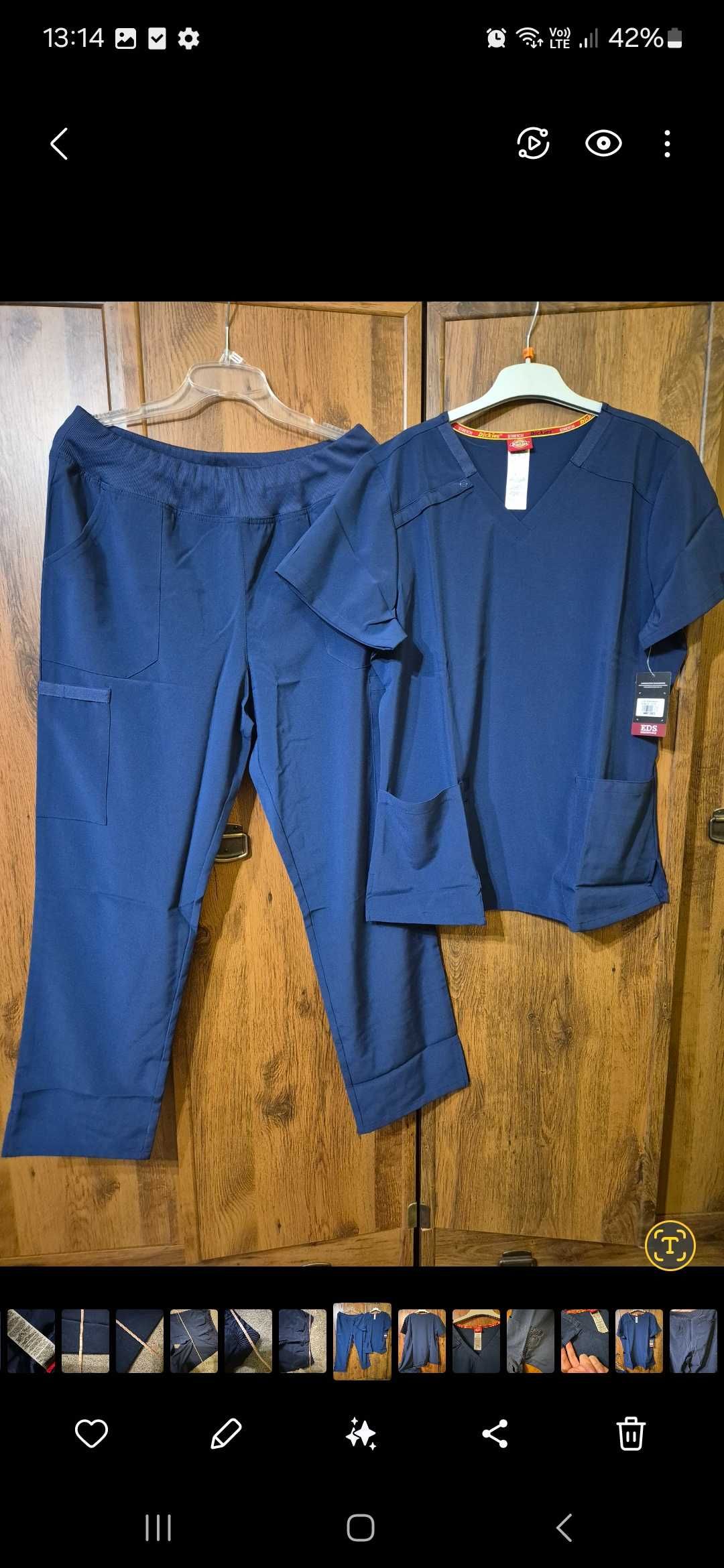 USA L granat navy Dickies porządny uniform medyk pielęgniarka opiekun