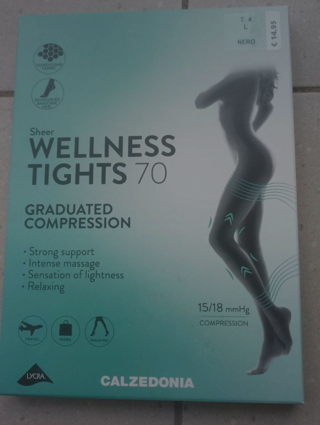 Wellness tights 70 czarne rajstopy Calzedonia rozmiar L 40