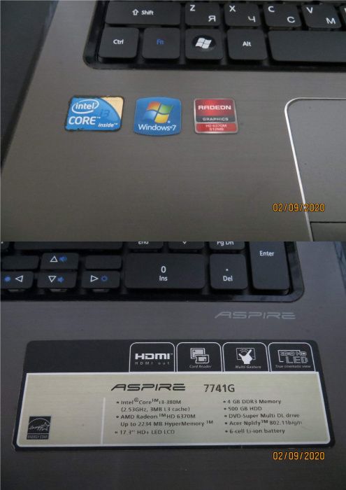 ноутбук Acer Aspire 7741G+материнська плата JE70-CP MB