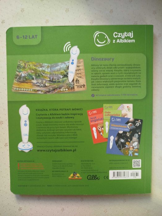 Książka albik czytaj z albikiem dinozaury