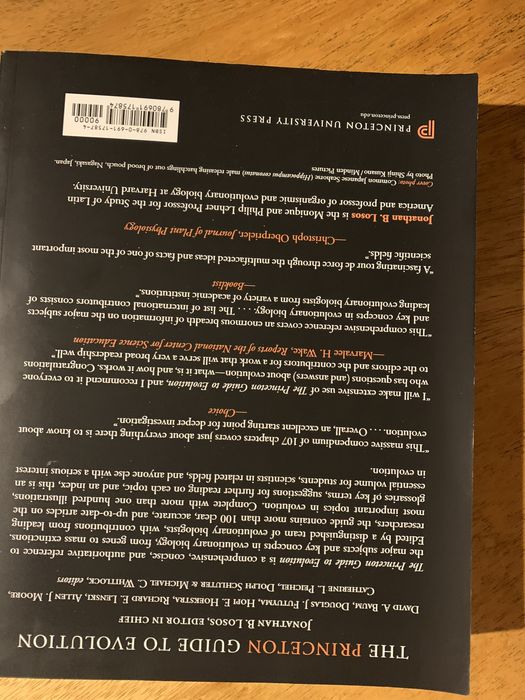 Livro “The Princeton Guide to Evolution”