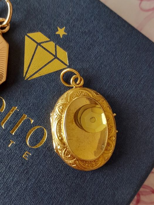 Wisiorek Art Deco Francja Złoto 750 Sekretnik Paryż Certyfikat