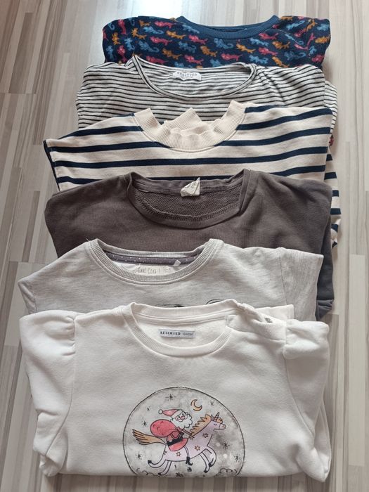 Zestaw 6 ciepłych bluz 104 bawełna Hm Smyk Reserved