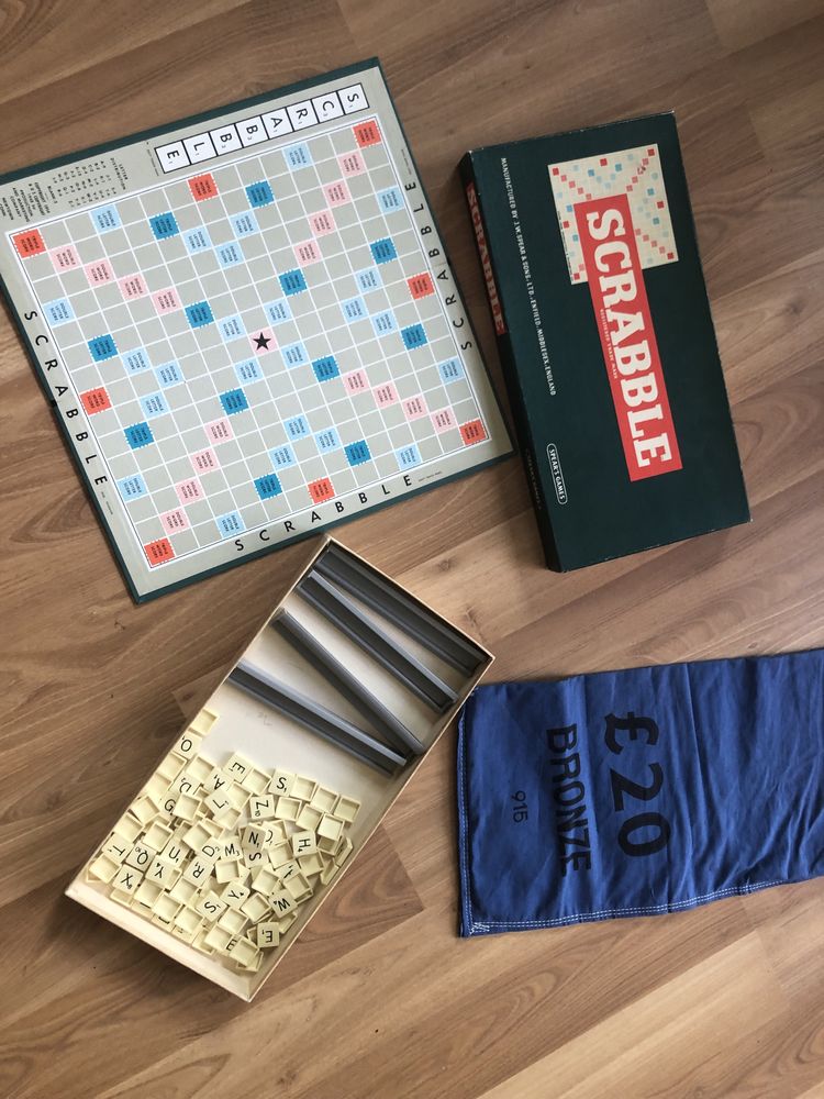 Scrabble Vintage Retro Angielskie Oryginalne