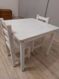 Sprzedam drewniany zestaw stolik i dwa krzesełka