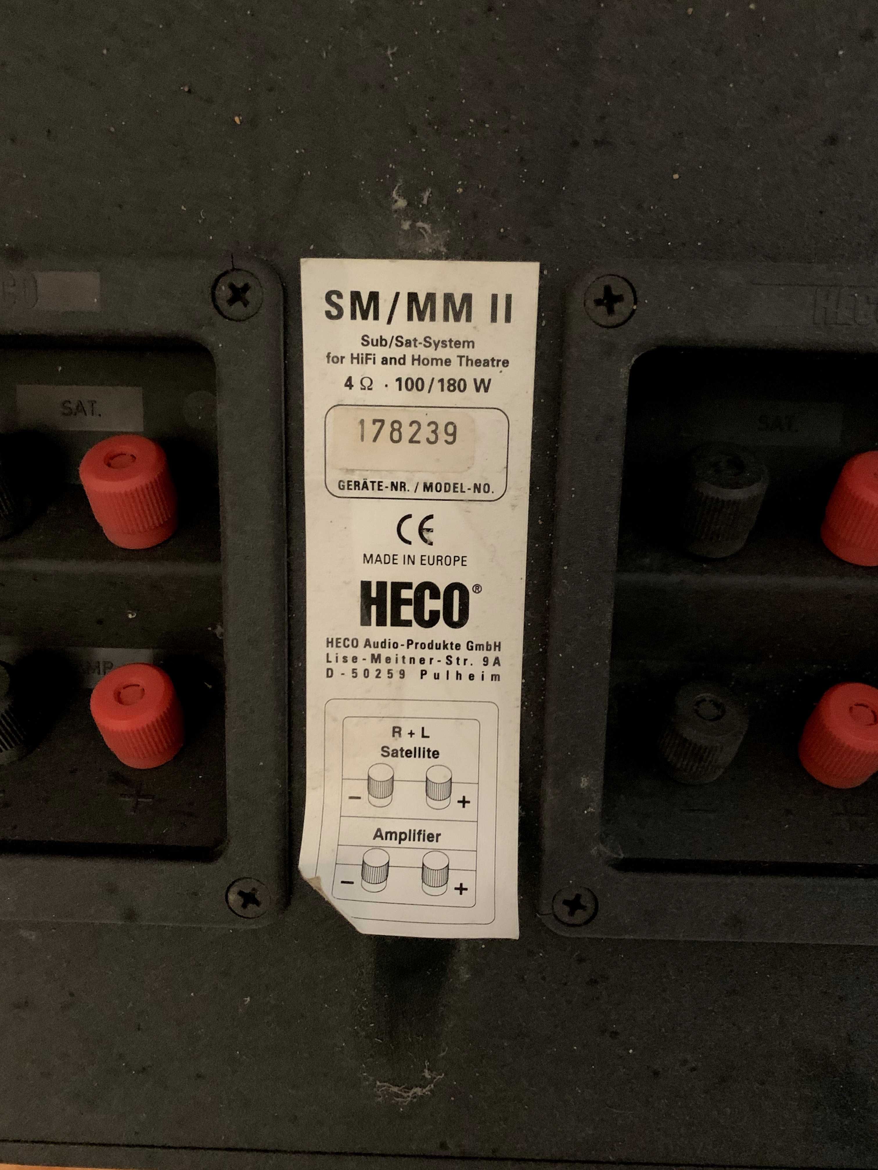 HECO Altifalante HECO SM/MM II Sat surround de 2 vias + Subwoofer+Cabo