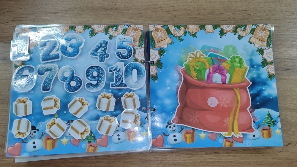 Книга на липучках Потяг знань зимова тематика