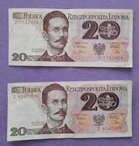Banknoty 20 zł. z 1982 r. Romuald Traugutt seria: Z