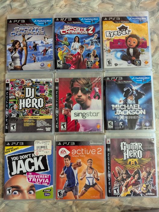 Ігри диски на PS3 Just Dance Monopoly Dj Guitar Hero