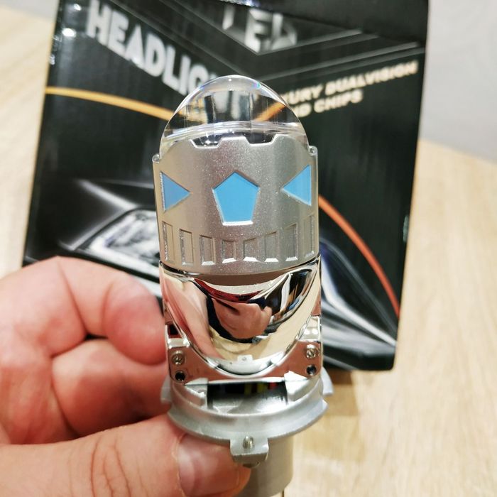 Светодиодные линзы для фар dualvision, две линзы. 1200W, H4 6000K