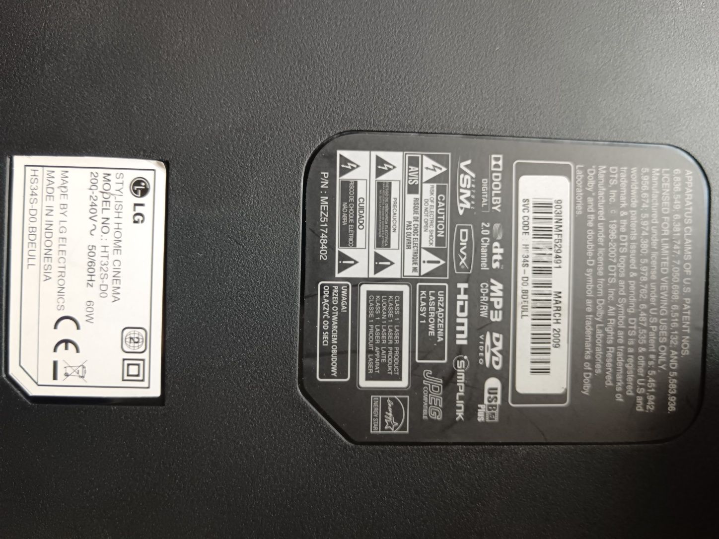 Home Cinema 2.1 LG