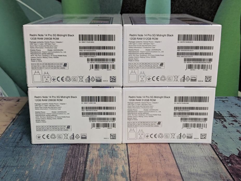 Redmi Note 14 Pro 5G (12/256) (12/512)Global NFC з адаптером живлення