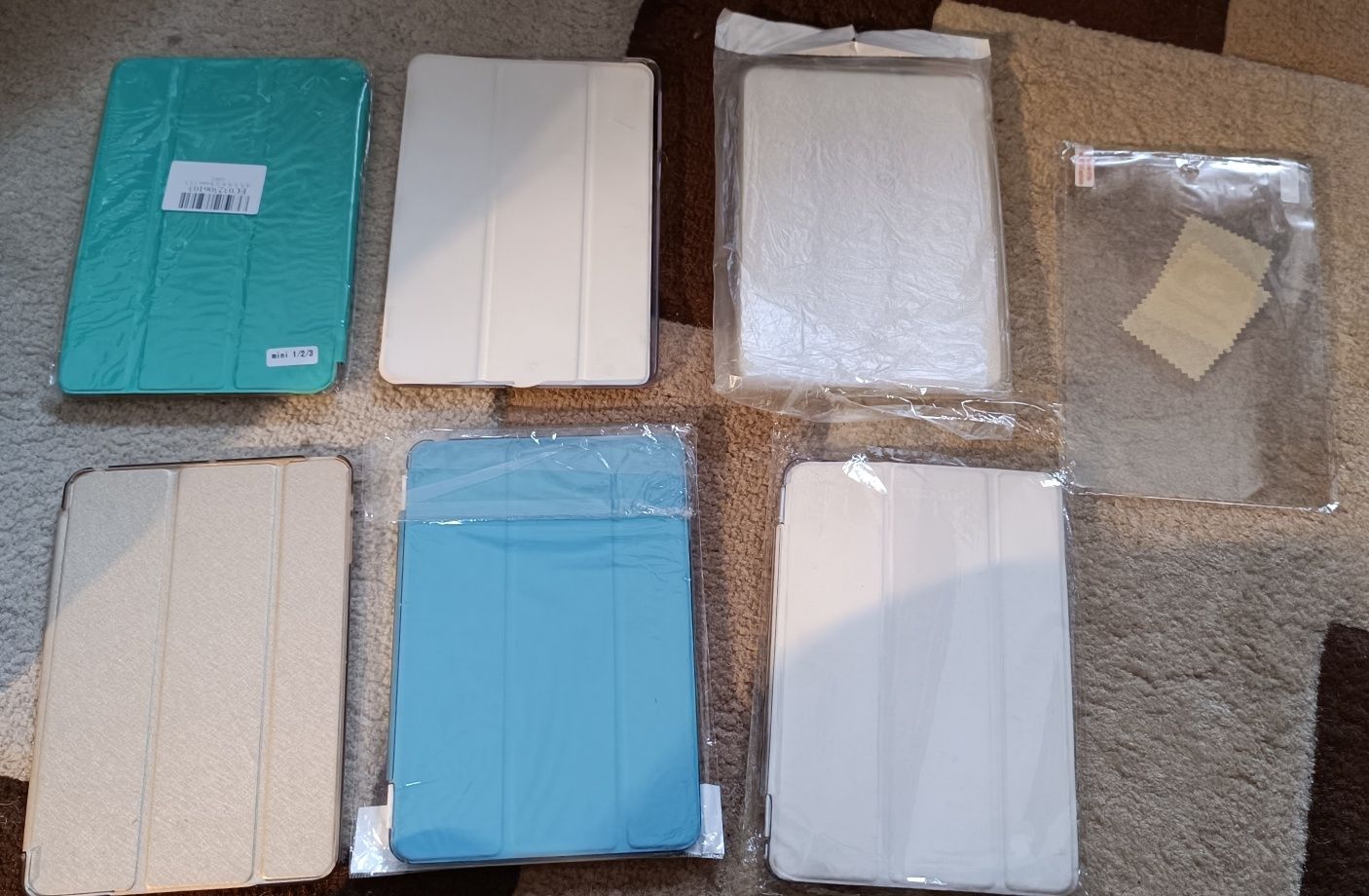 6 capas Smart para iPad mini e 1 película écran