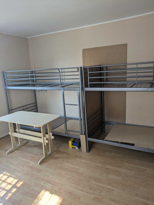 Łóżko piętrowe metalowe ikea svarta 1szt