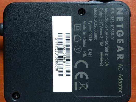 Transformador - 19V 3.16A, retirado de Router Netgear R8500 R8000