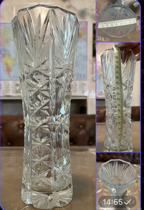 Кришталева ваза в гарному стані