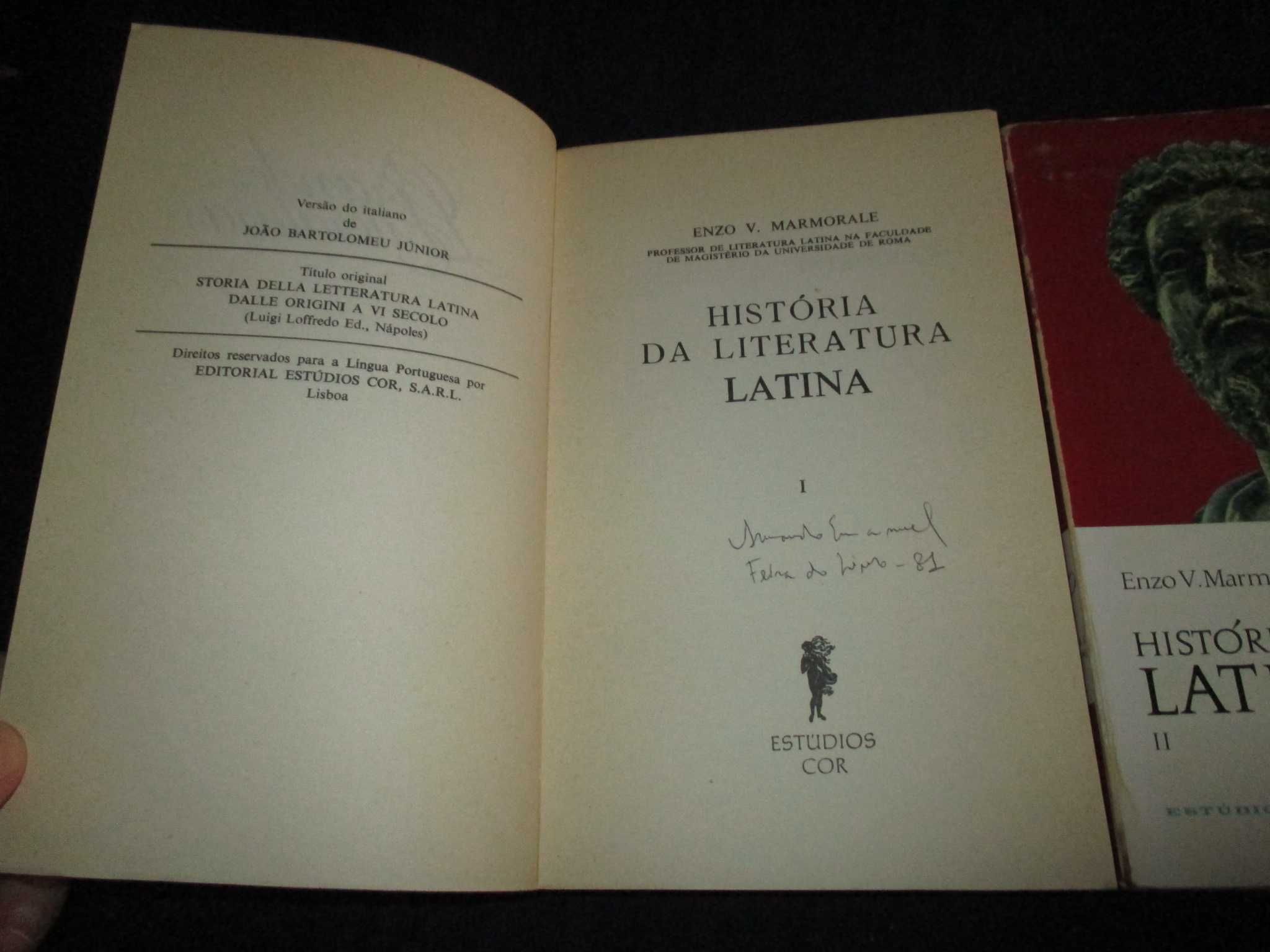 Livros História da Literatura Latina Enzo V. Marmorale