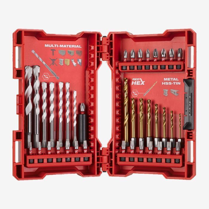 Набір біт та свердл ShW HEX / RedHEX HSS-G TiN MILWAUKEE, (39шт)