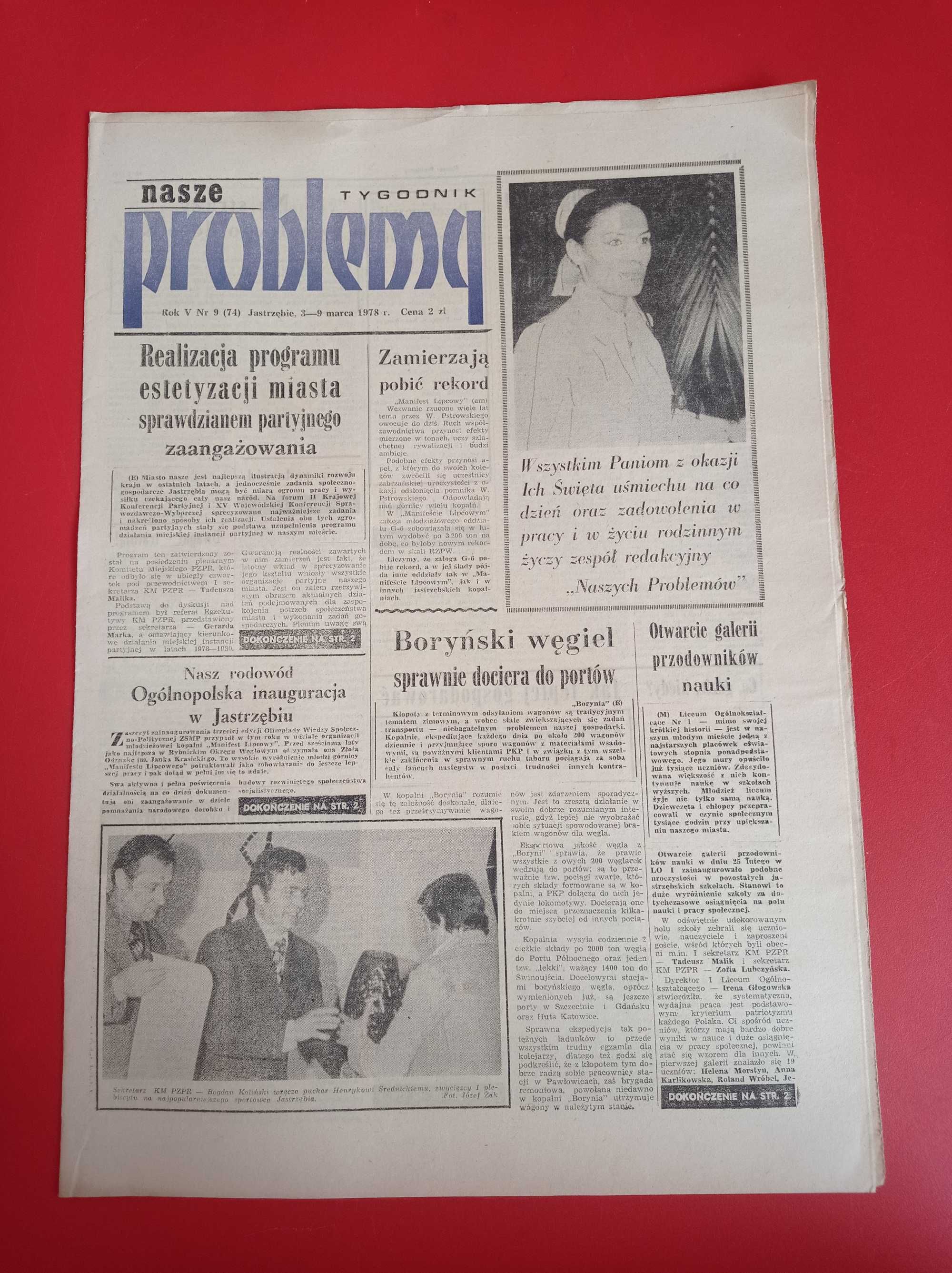 Nasze problemy, Jastrzębie, nr 9, 3-9 marca 1978