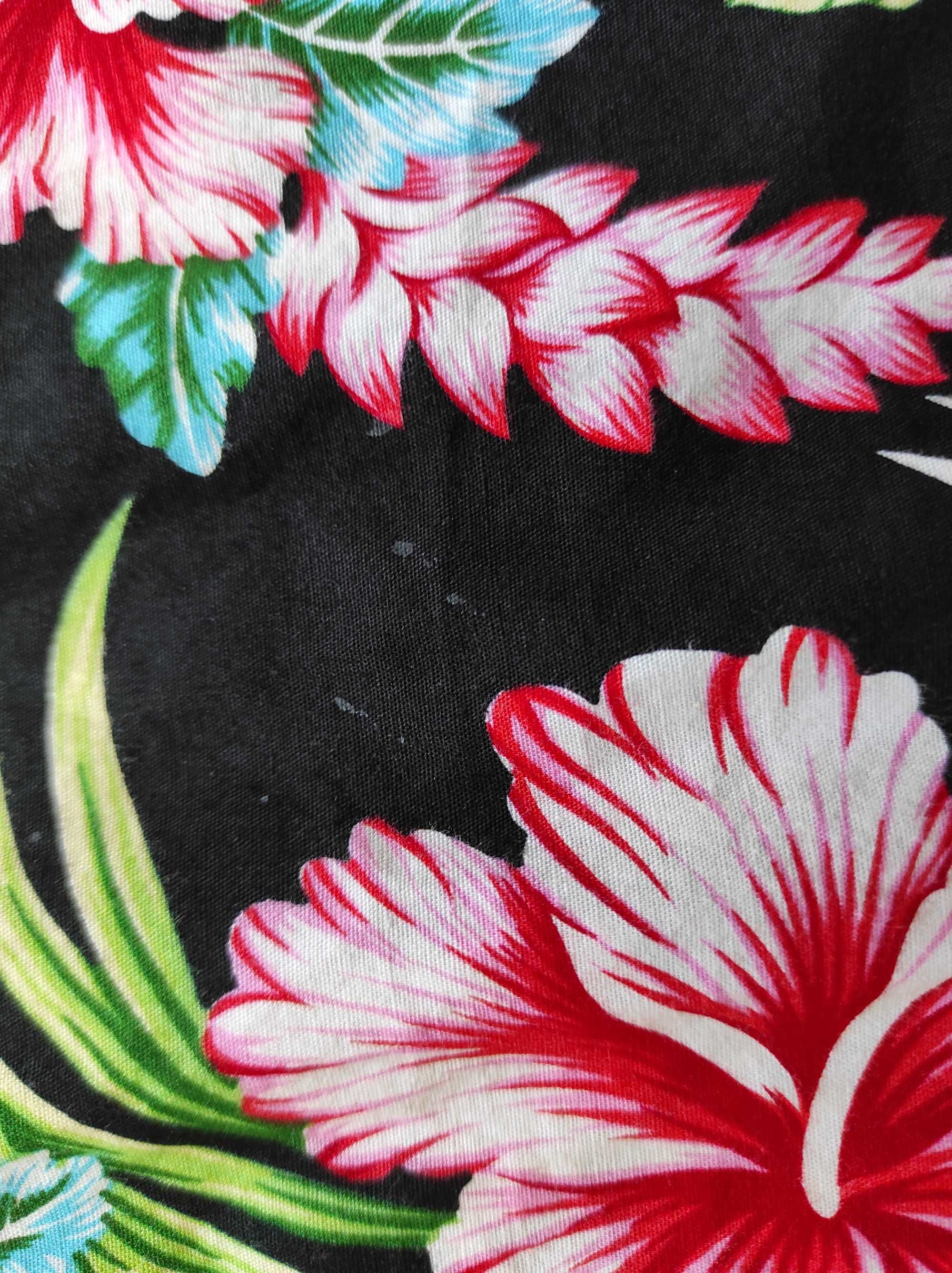 Гавайская, летняя рубашка гавайка SSLR с цветами