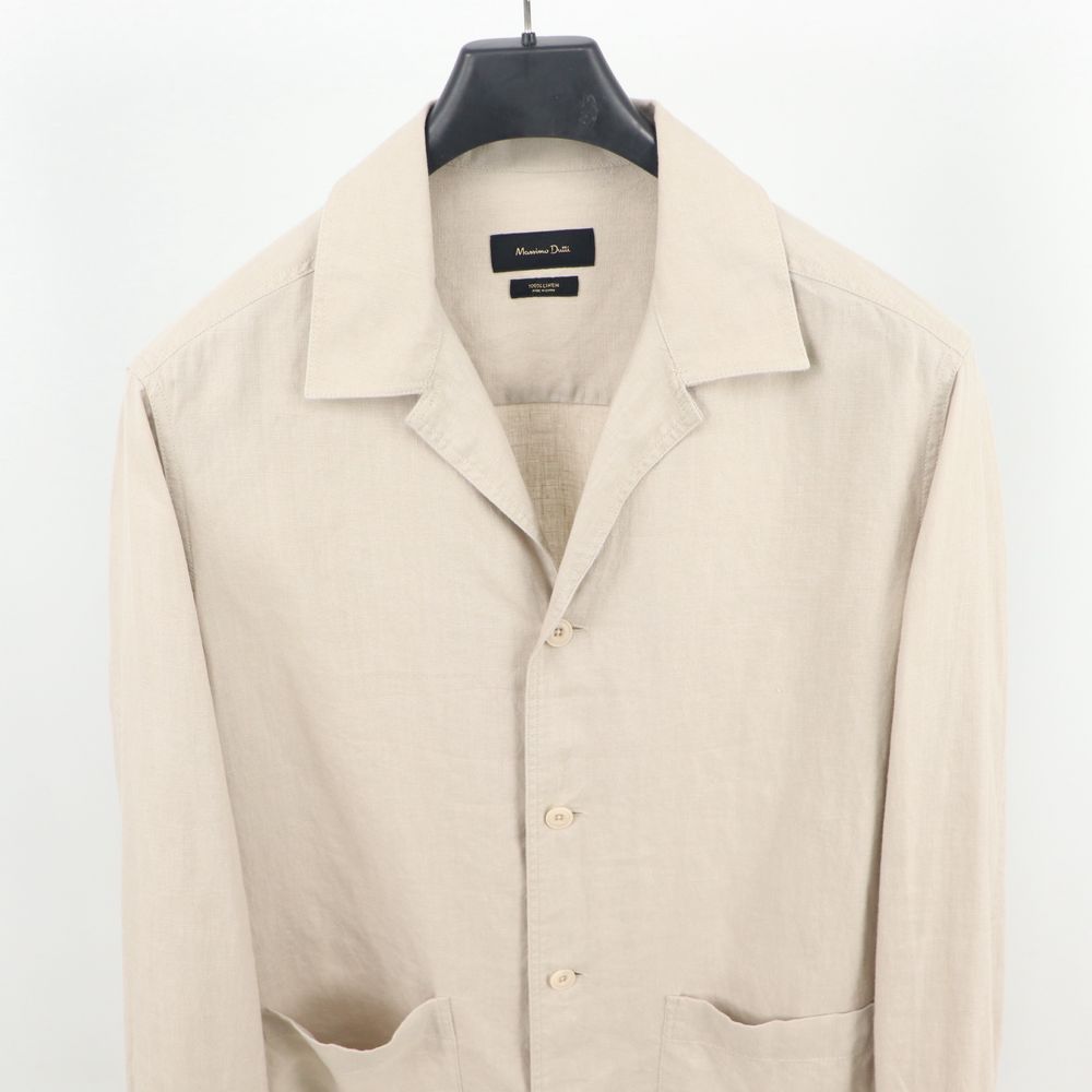 Чоловіча Лляна Куртка / Овершот Massimo Dutti
