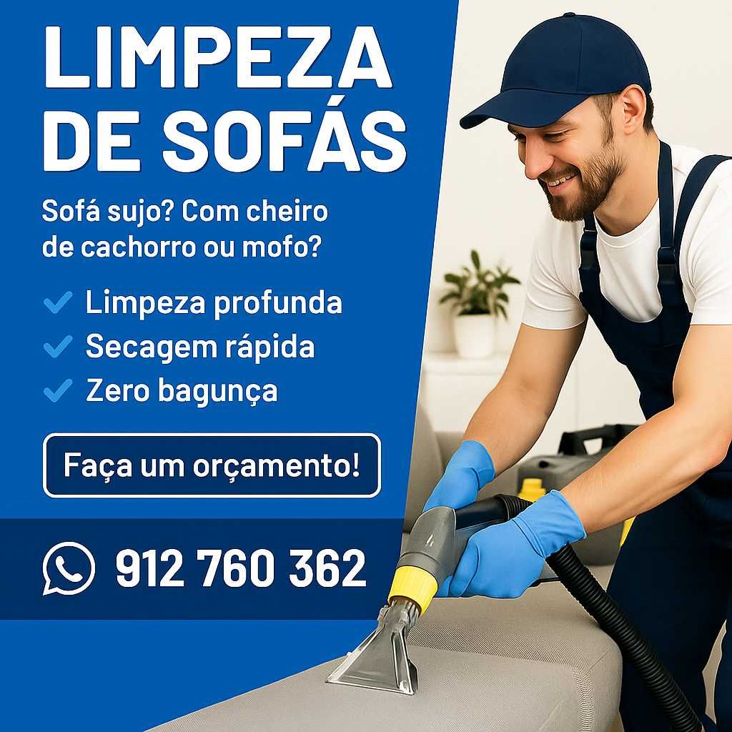 Apenas 5 vagas esta semana! Higienização de Sofás em Alverca e