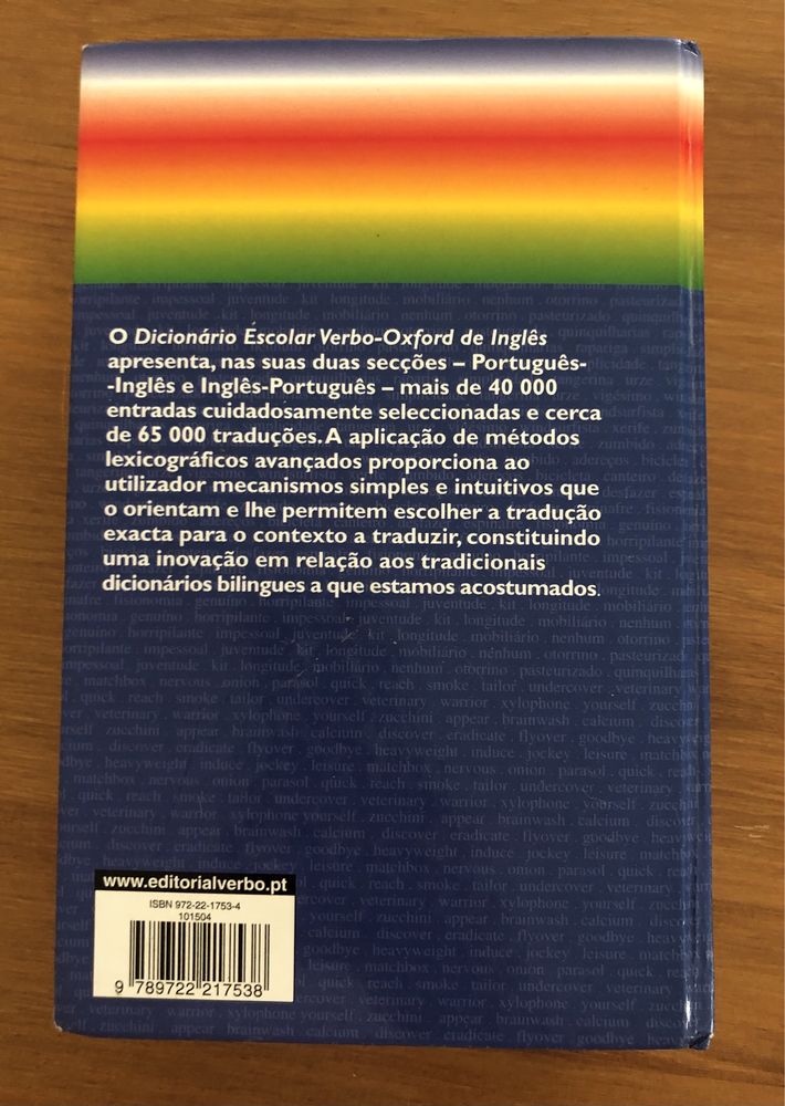 Dicionário Escolar Português-Inglês Verbo Oxford