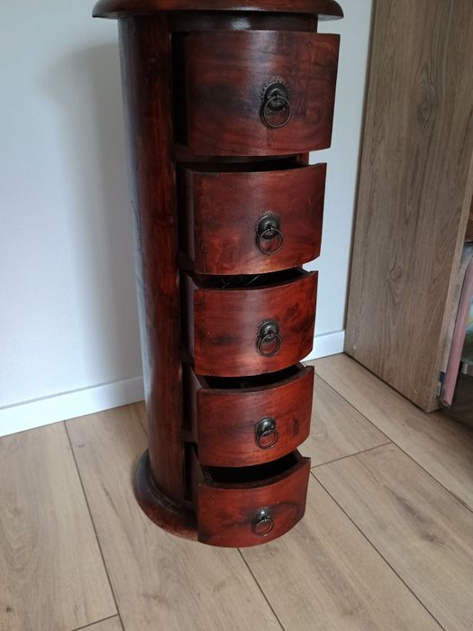 Komoda okrągła lite drewno