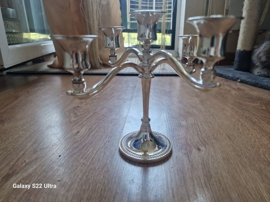 Platerowany swiecznik