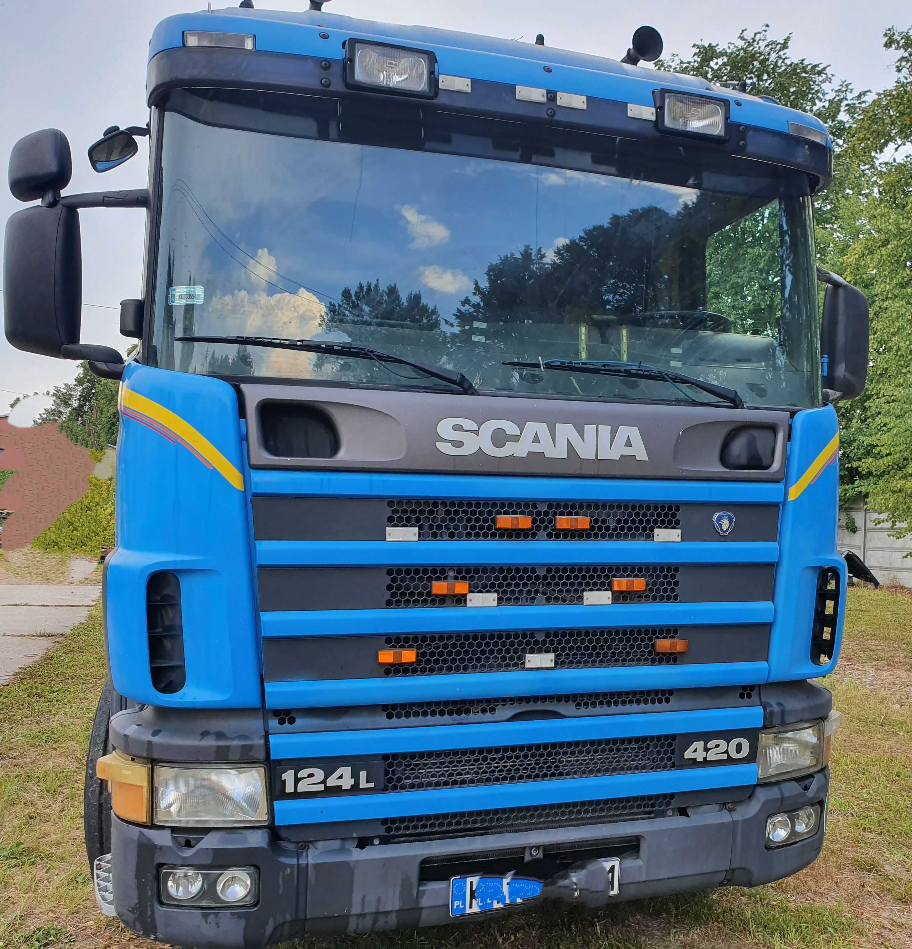 SCANIA  R420+HDS ATLAS 120 z  pilotem, stan bardzo dobry!