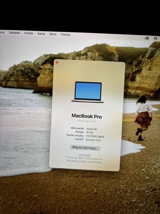 MacBook Pro M1 13 cali / 512 SSD / 16 GB