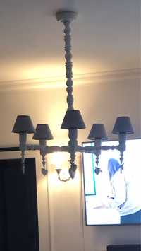 Lampa żyrandol wielki shabby chic prowansalski rustykalny