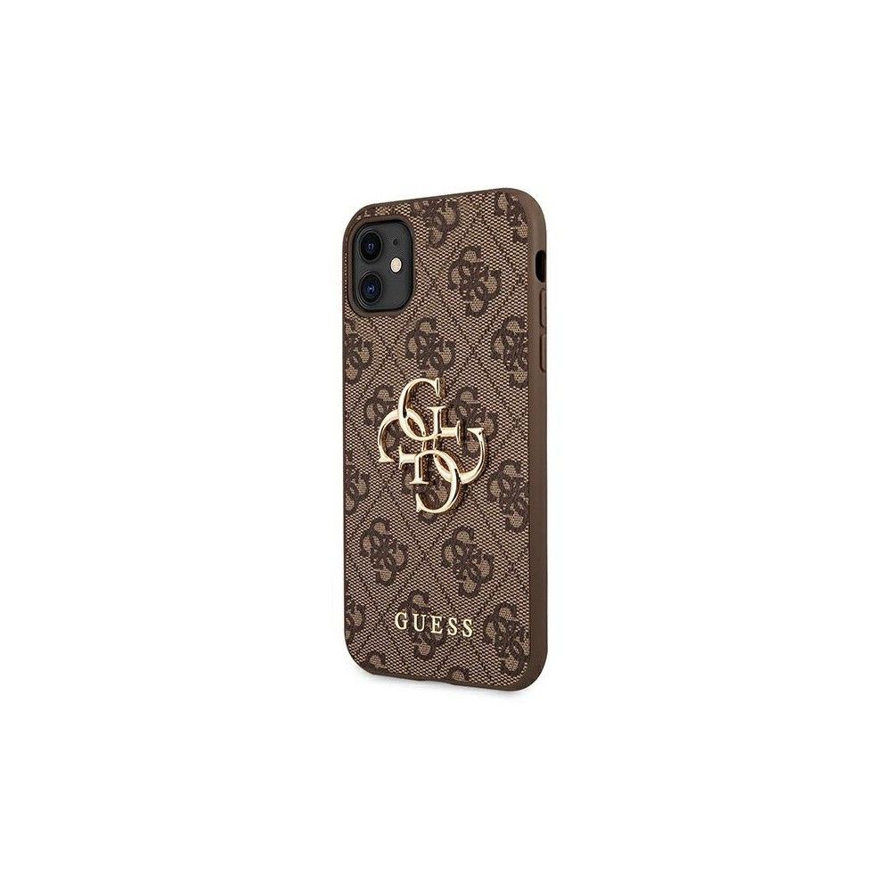 Etui Guess do iPhone 11 Hardcase 4G Big Metal Logo Brown