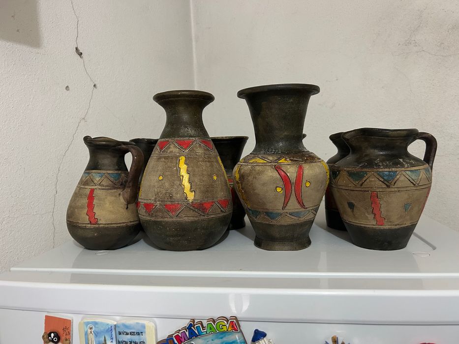 Vasos pintados a mão antiguidade