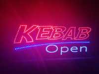Reklama KEBAB OPEN 100x41 cm Zewnętrzna LED