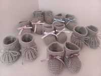 Botinhas em tricot feitas à mão