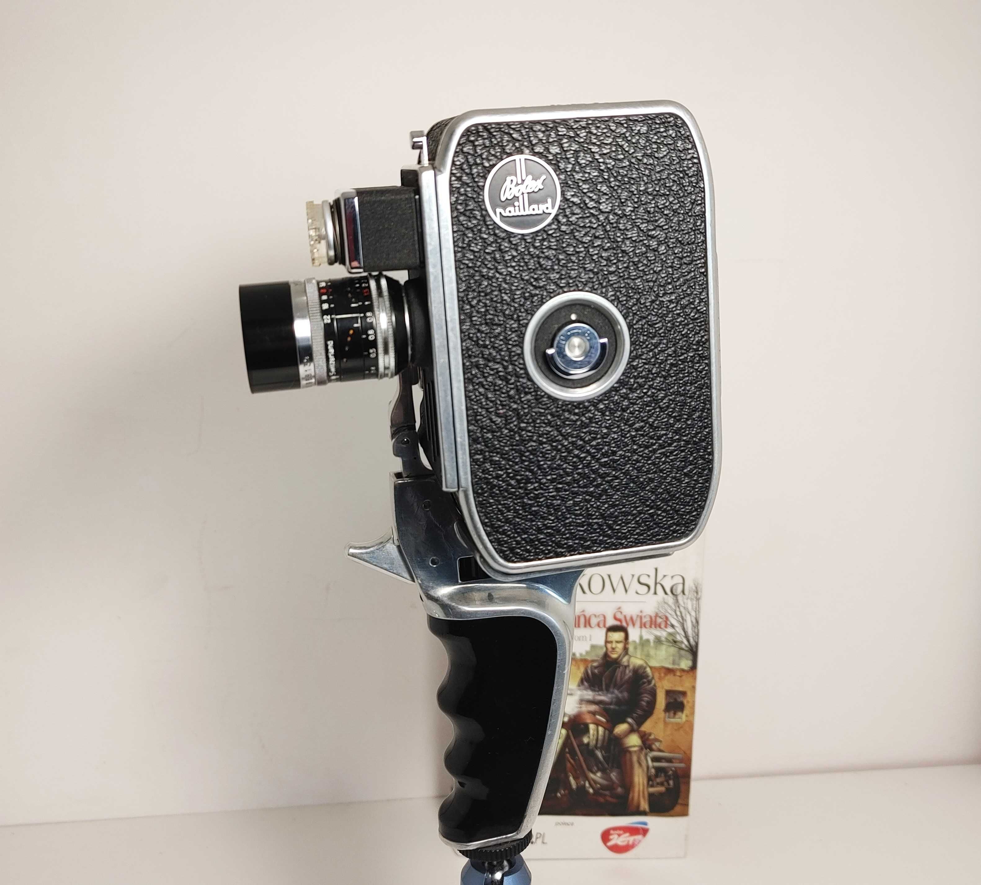 Kamera filmowa 8mm Paillard Bolex C 8SL napęd spręzynowy  kolba 1950 r