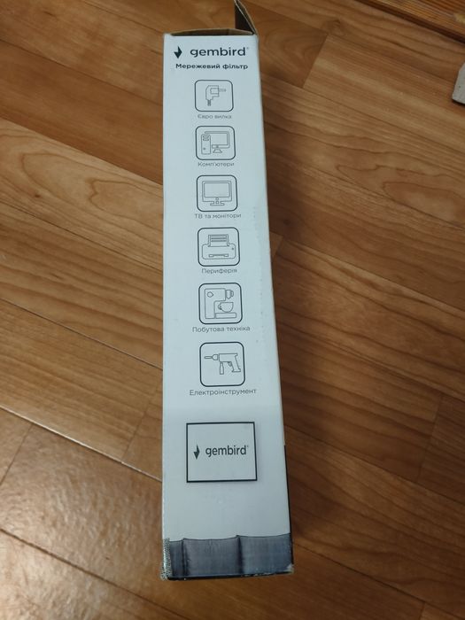 Сетевой фильтр 10м. Gembird SPG5-G-10MG, 5 розеток,