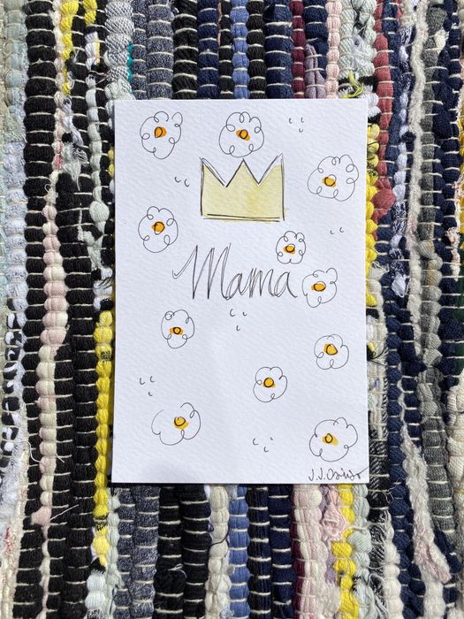 Kartka okolicznościowa dzien matki mamy mama prezent boho kwiaty koron