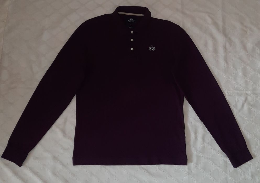 Фирменный лонгслив-поло La Martina Оригинал