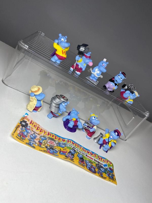 Figurki Kinder hipopotamy 1997 Die Happy Hippo Hollywood Stars