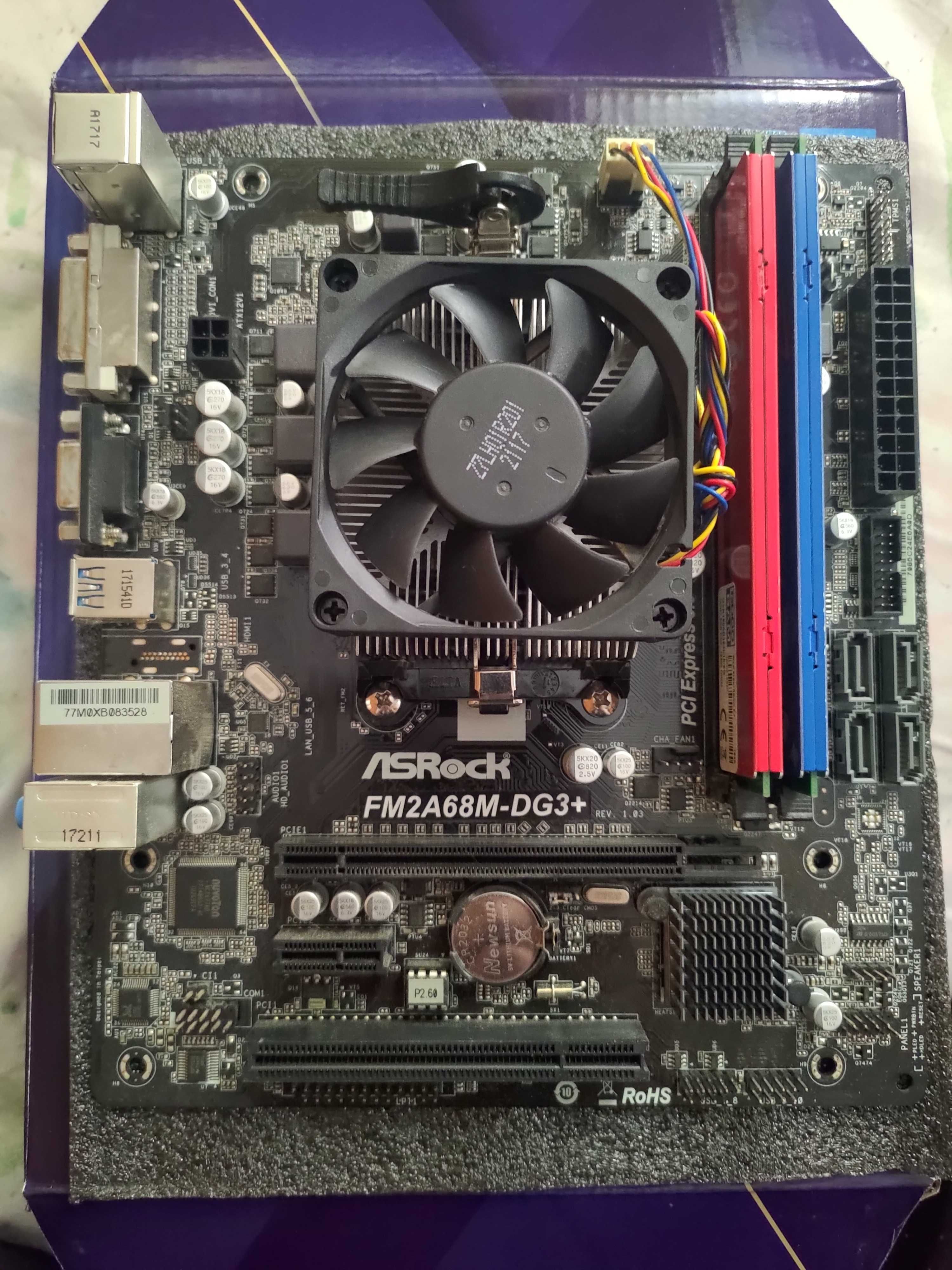 комплект asrock FM2A68M-DG3+