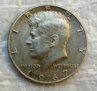 1967-1969 пол-доллара 50 центов США серебро