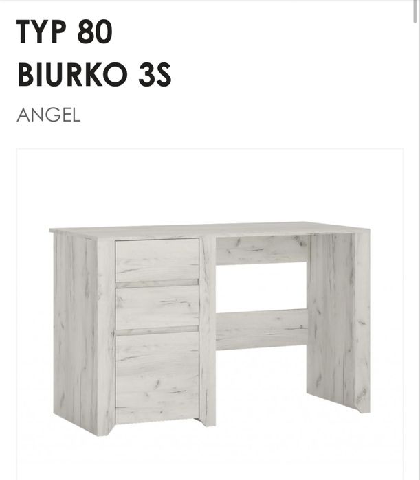 Biurko białe z plyty laminowanej