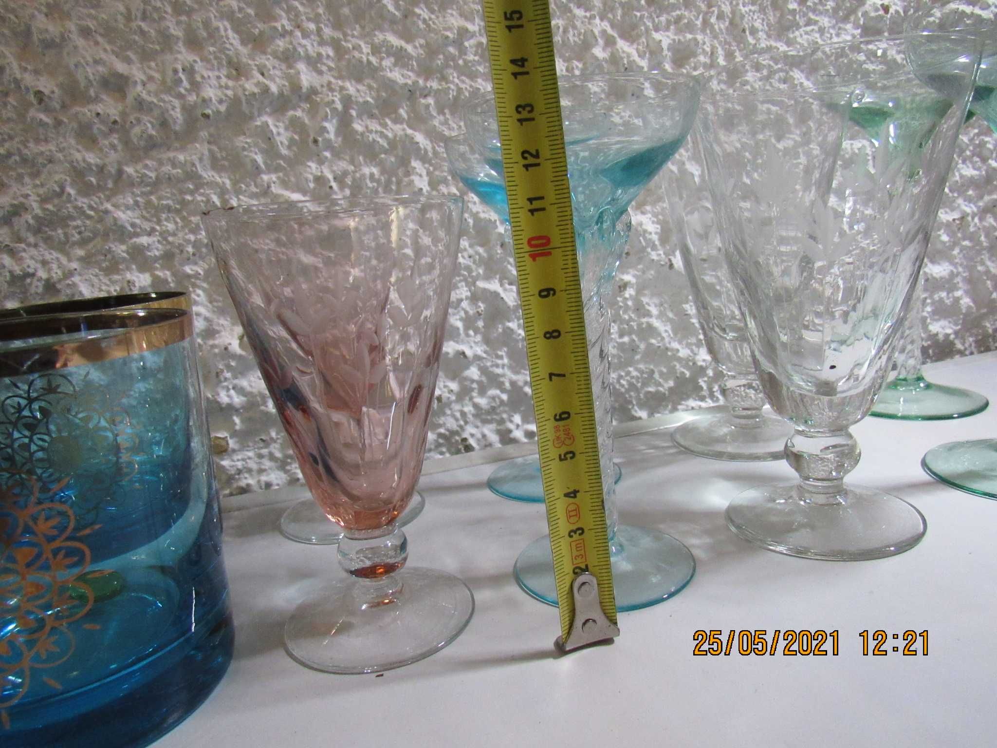 Lote de 5 pares de copos de cocktail antigos