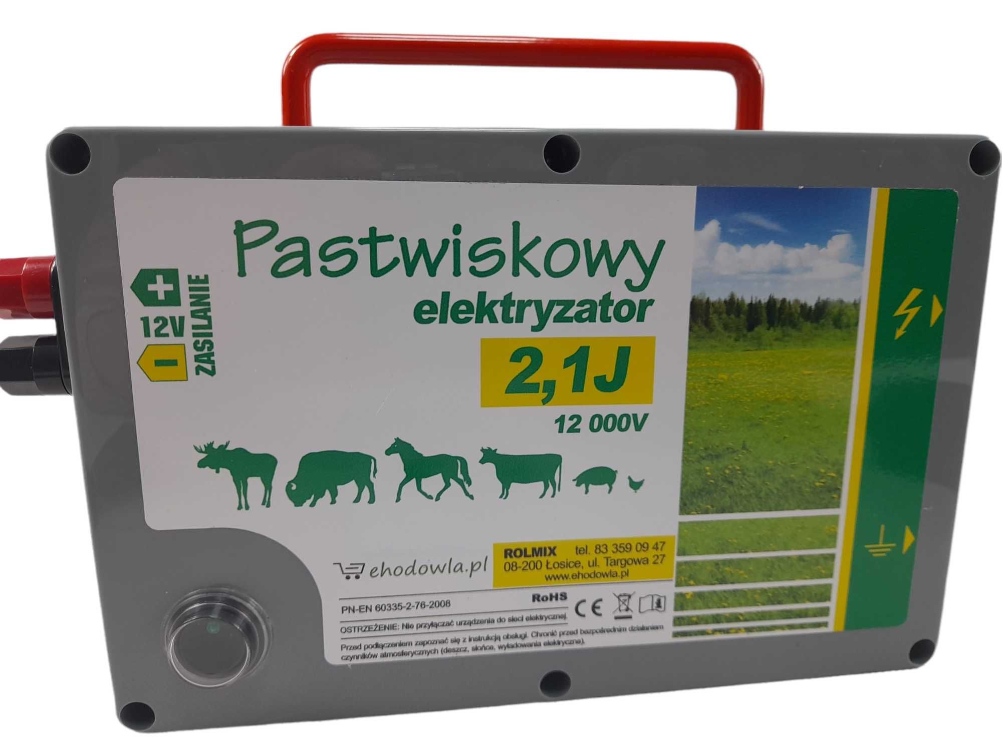 Elektryzator Pastwiskowy 2,1J pastuch elektryczny NOWOŚĆ