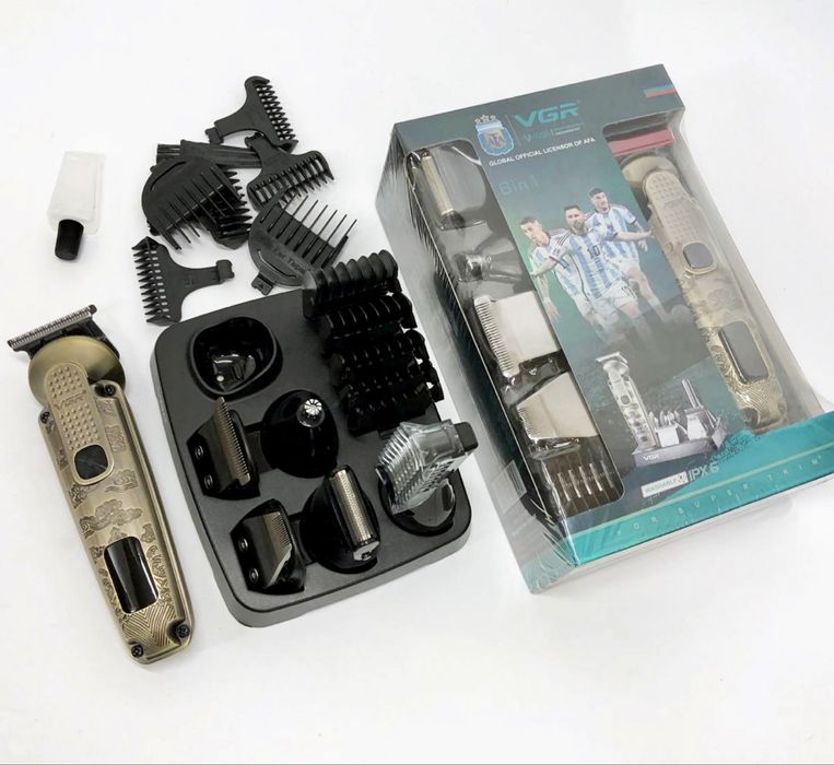 Набір для стрижки 6 в 1 VGR – волосся та борода, для стрижки аолос