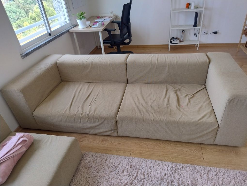 Sofá modulado usado