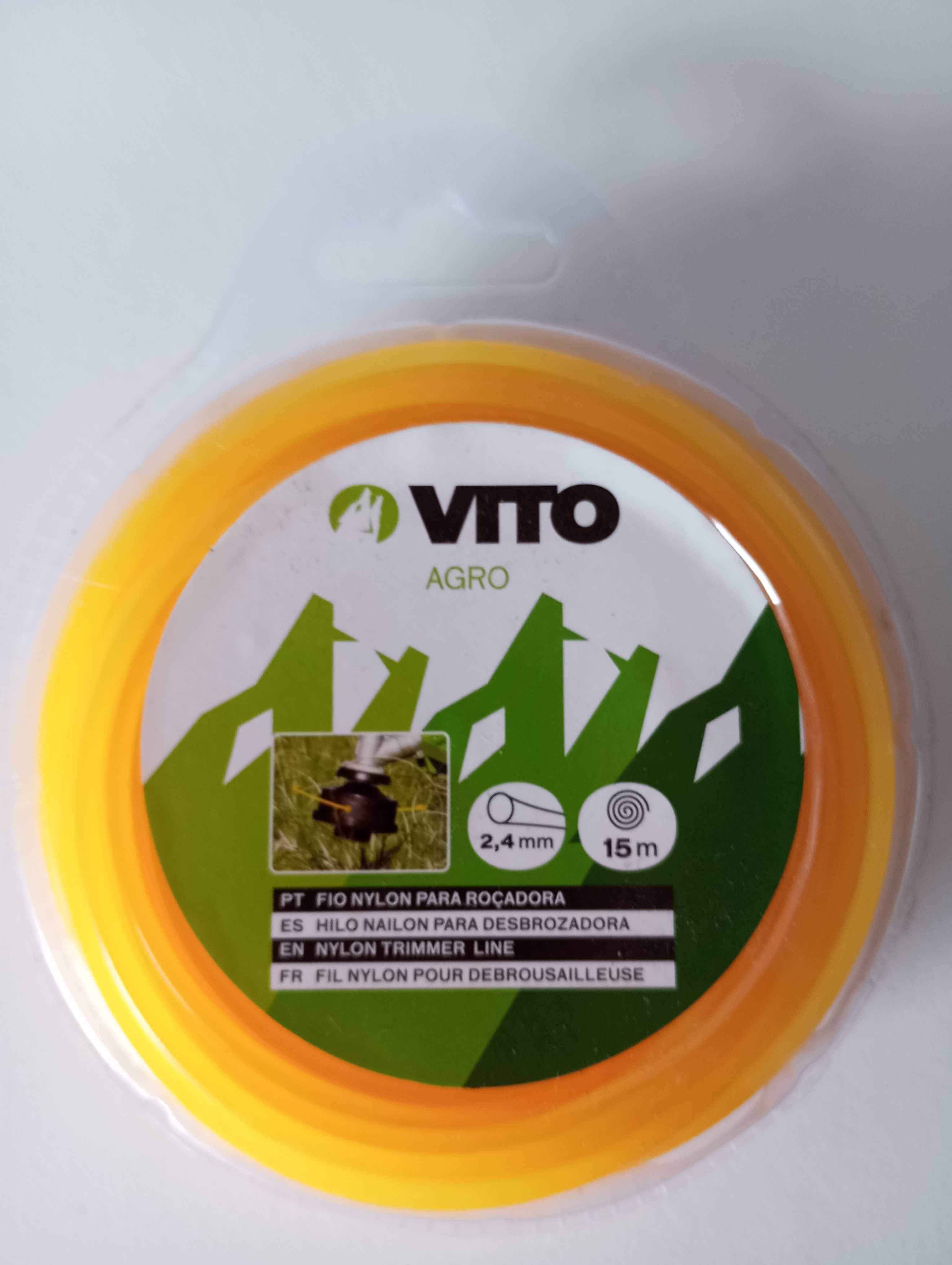 Vito Fio Nylon para roçadora 15m 2.4mm