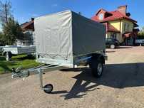 Neptun Przyczepa Neptun N7-202 PTD 202x114x30 ze stelażem i plandeką H80 HIT CENOWY!  Nowa przyczepa Neptun 202x114x30 + plandeka Wrocław Borowa